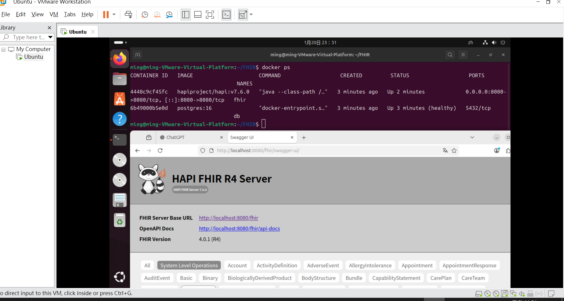 Docker 容器狀態與 Swagger UI 成功畫面